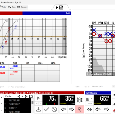 Speech recognition testing on Oscilla A60